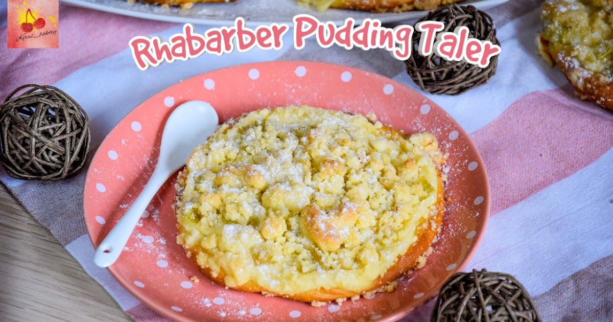 kiras_bakery: Rhababer-Pudding Taler mit Streuseln/ leckere Pudding ...