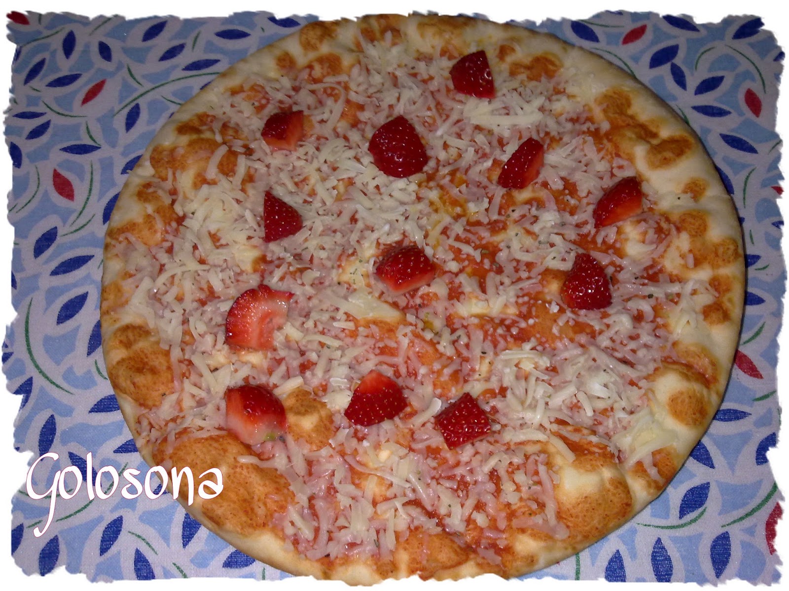 pizza con gorgonzola e fragole 