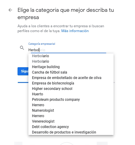 Categoria Google Business