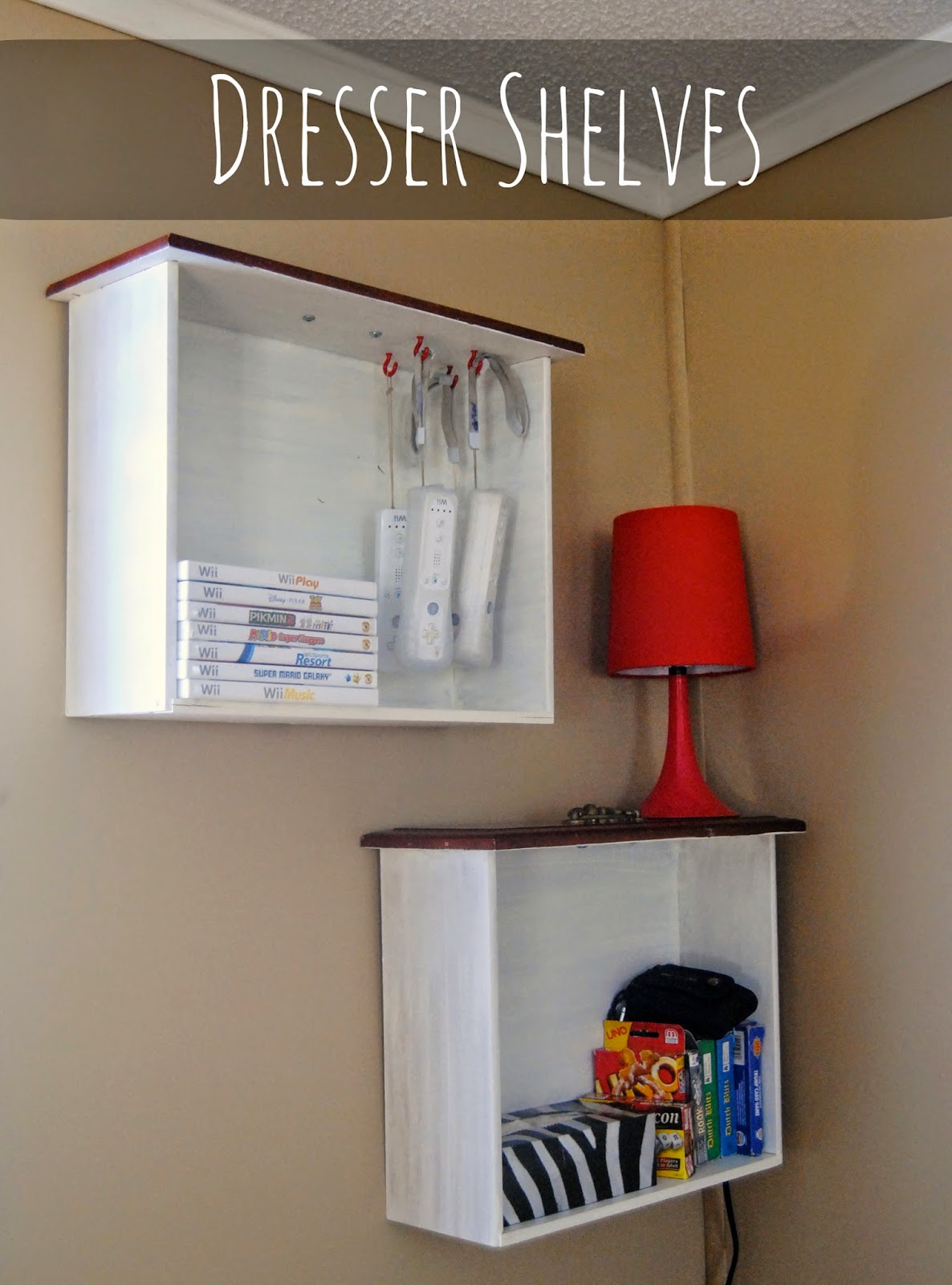 Dresser Drawers Into Shelves Easy Craft Ideas