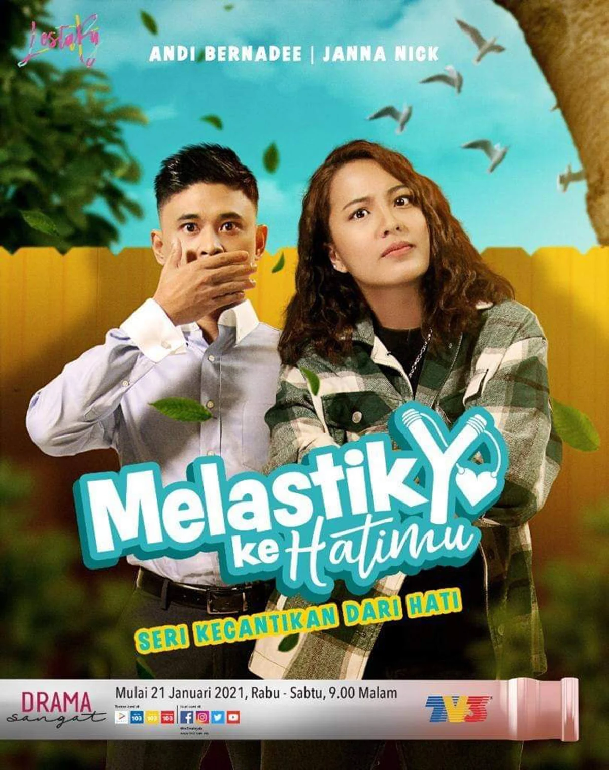 Drama Melastik Ke Hatimu Episod 1-13(Akhir) Lakonan Andi Bernadee dan Janna Nick