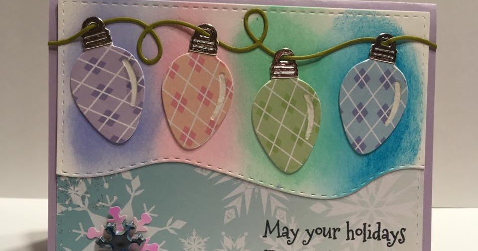 Eva's Scraps N' Cards String of lights Christmas Card