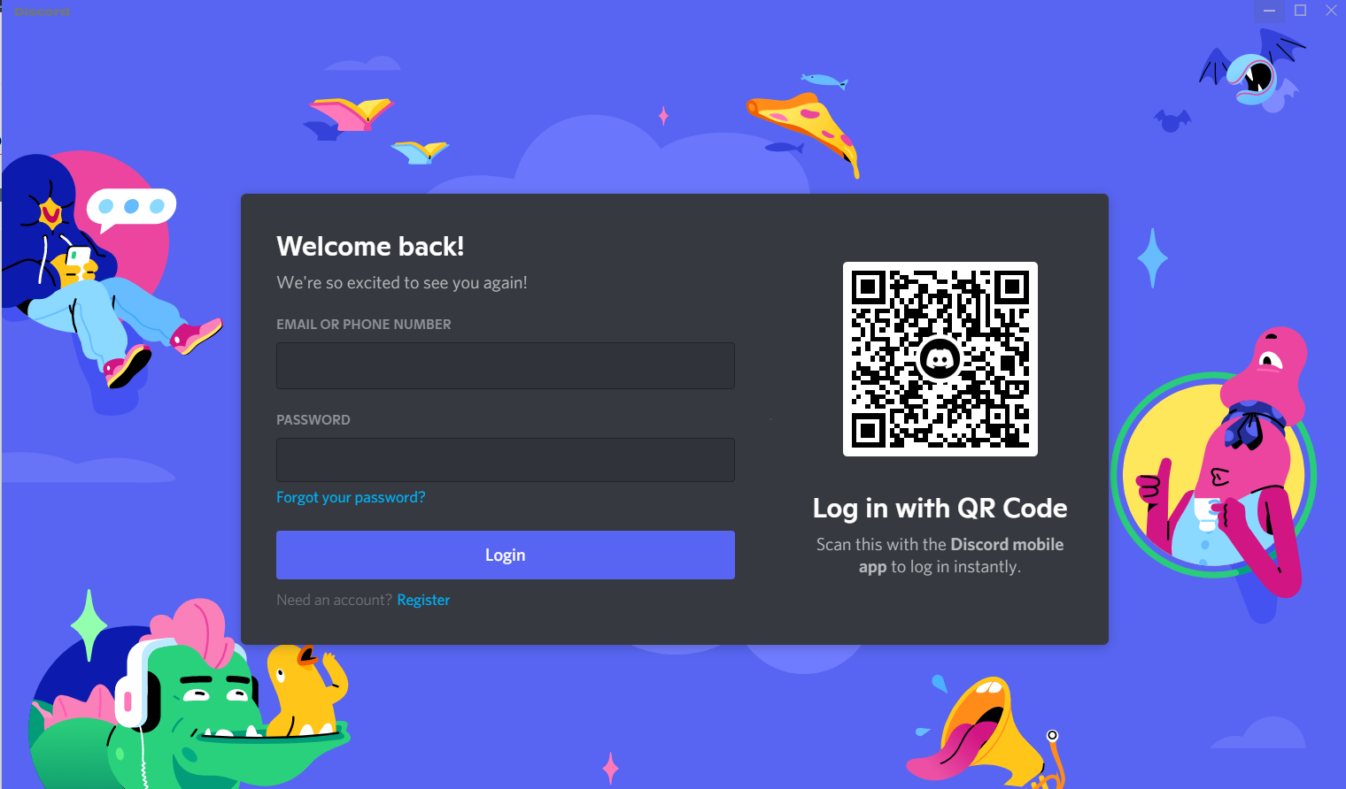 Halaman Aplikasi Login Discord