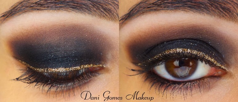 Dani Gomes Makeup Maquiagem Preta E Delineador Com Glitter