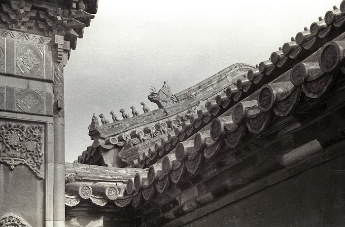 Pékin, Beijing, Palais Impérial, Cité interdite, toitures, échine de dragon, © L. Gigout, 1990