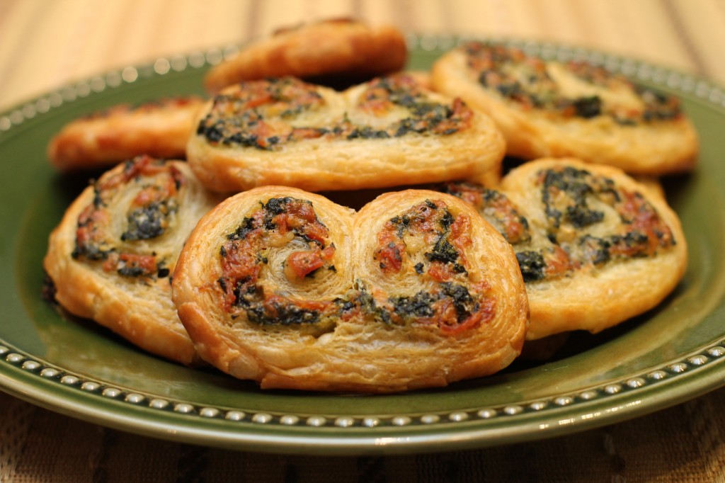 Savory Spinach, Cheese & Pepperoni Palmiers Flour Me With Love