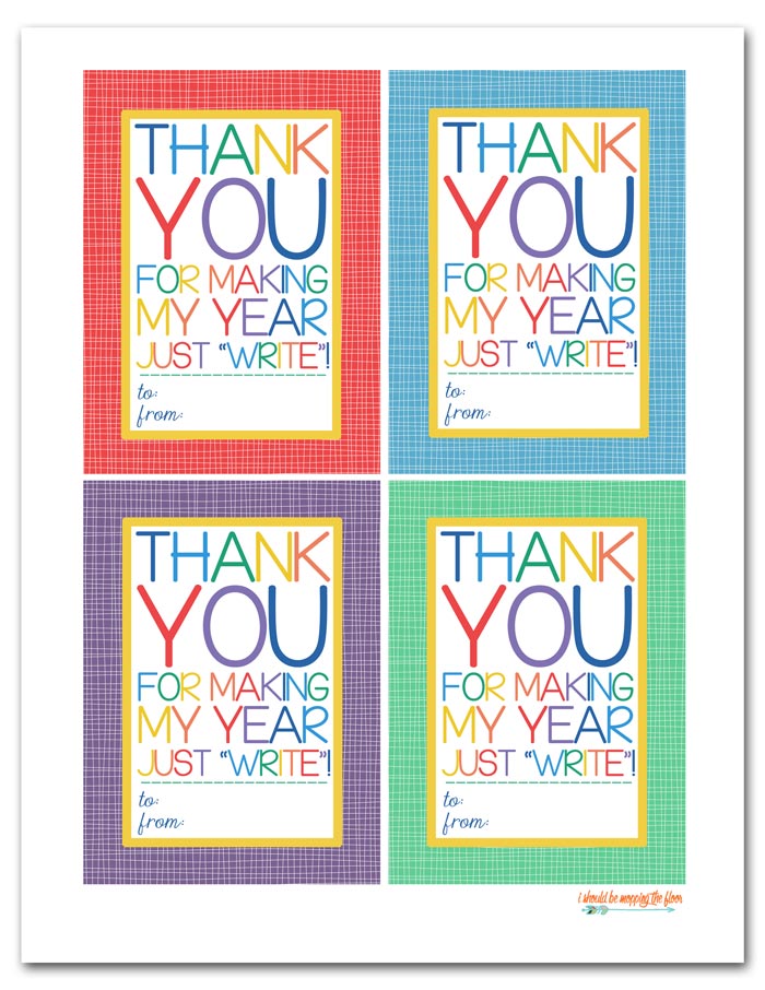 Free Printable Teacher Appreciation Tags I Should Be Mopping The Floor