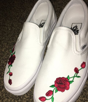 flower painted vans