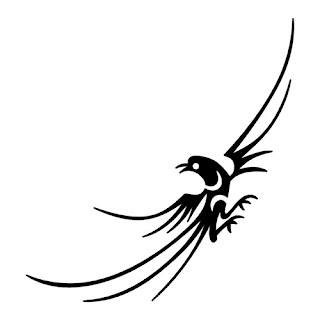 anchor tattoos designs: Tribal Bird Of Paradise Tattoos Design