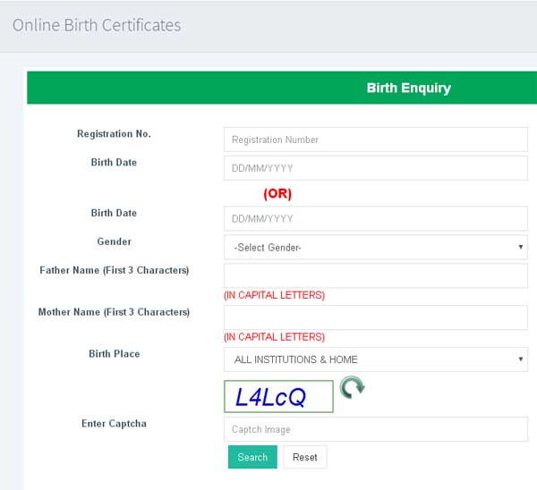 Delhi Birth Certificate Online Download