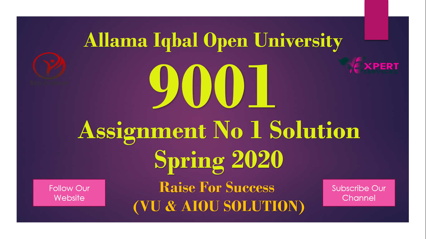 9001 solved assignment spring 2022