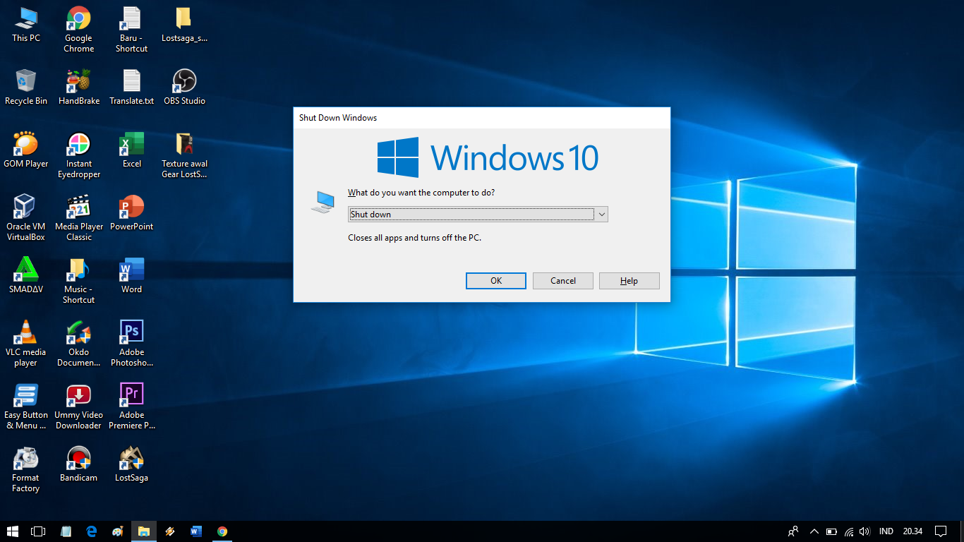 Cara Cepat Mematikan Laptop / Komputer Hanya Dengan Keyboard - Mr-13