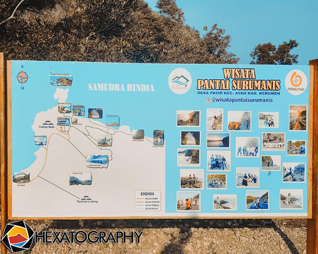Peta Wisata Pantai Surumanis, Desa Pasir, Kecamatan Ayah, Kabupaten Kebumen