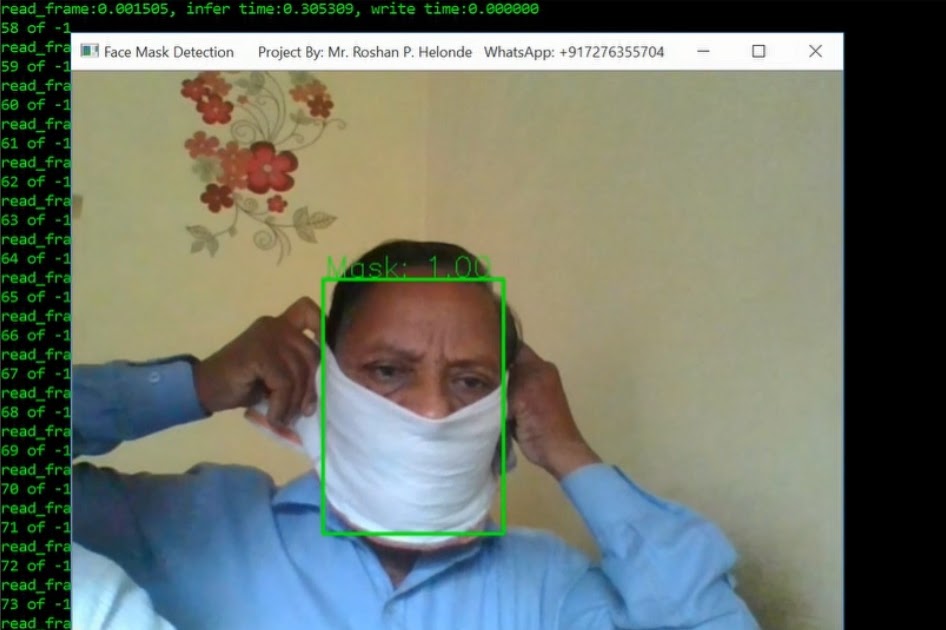 Python Code for Face Mask Detection Using Camera - Real Time Face Mask ...