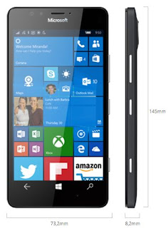 lumia 950 dimensioni spessore