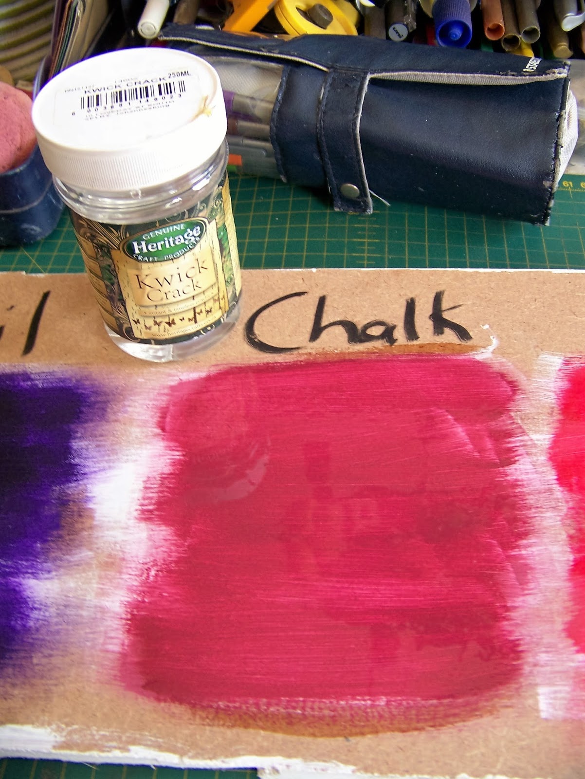 A Pretty Talent Blog Testing Crackle Medium With Different Paint Mediums