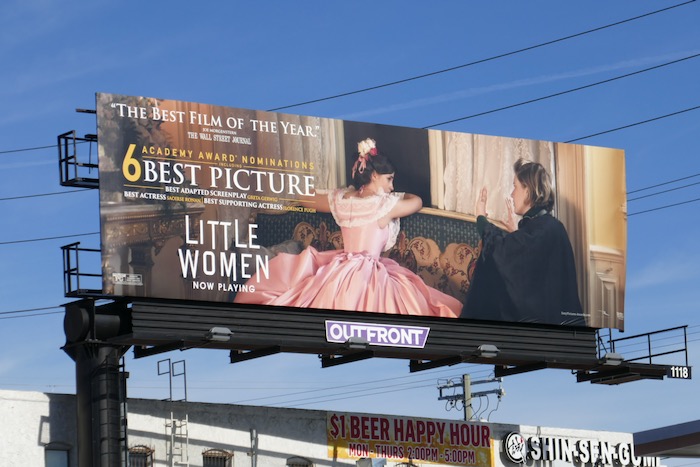 Little Women Oscar nominee billboard Santa Monica Boulevard Little Women Oscar nominee billboard