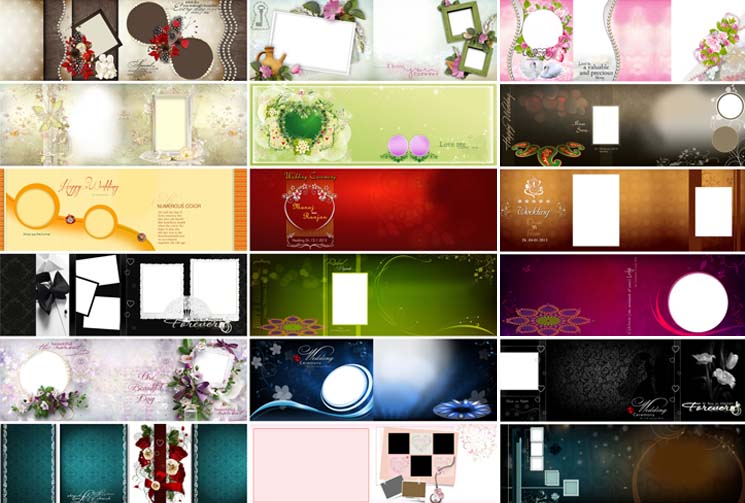 Floral Karizma Photo Album PSD Design