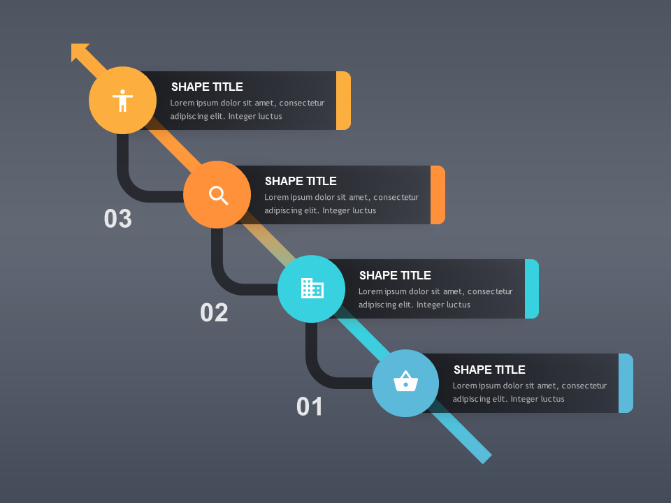 Diagonal Linked Contents PowerPoint Templates PowerPoint Free
