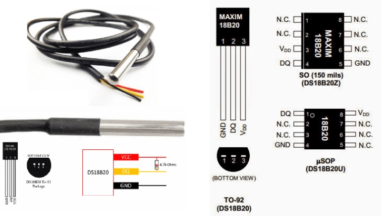 подключение цифрового датчика температуры