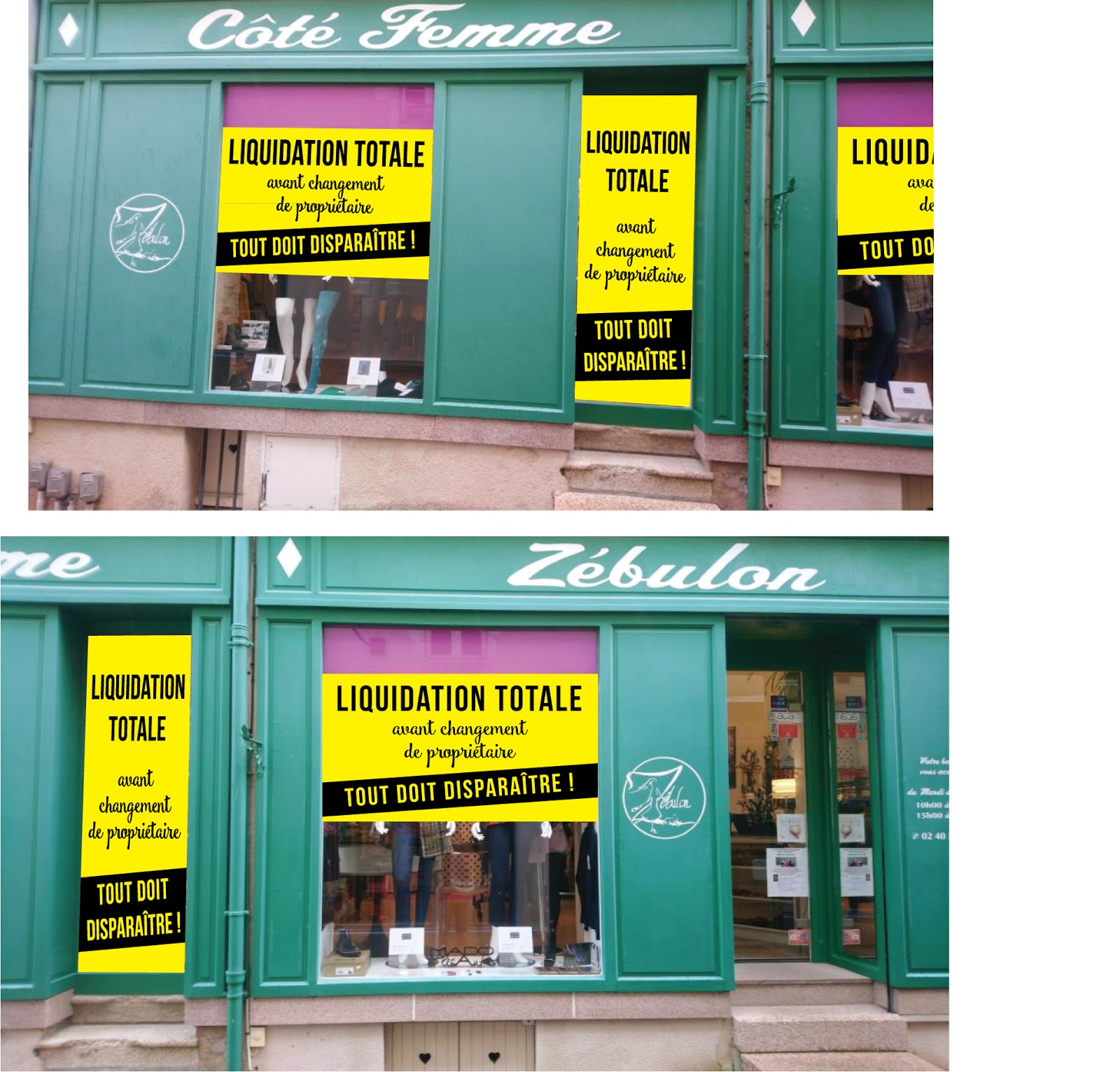 Zébulon côté femme 16 rue des rémouleurs 44190 CLISSON Tél 02.40.54.42.16