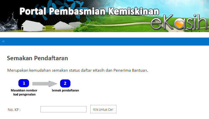 E kasih daftar Daftar eKasih