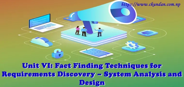 Fact Finding Techniques for Requirements Discovery – System Analysis and Design