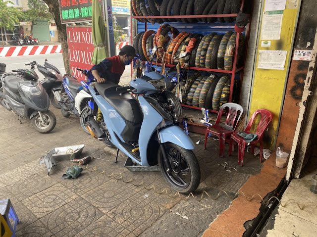 Sơn xe Honda Sh màu xanh biển cực đẹp. - SƠN XE SÀI GÒN