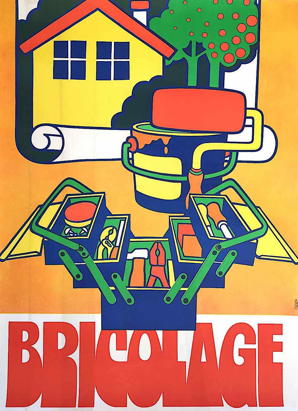 Bricolage home repair Bricolage home repair, a color illustration, 1970s?
