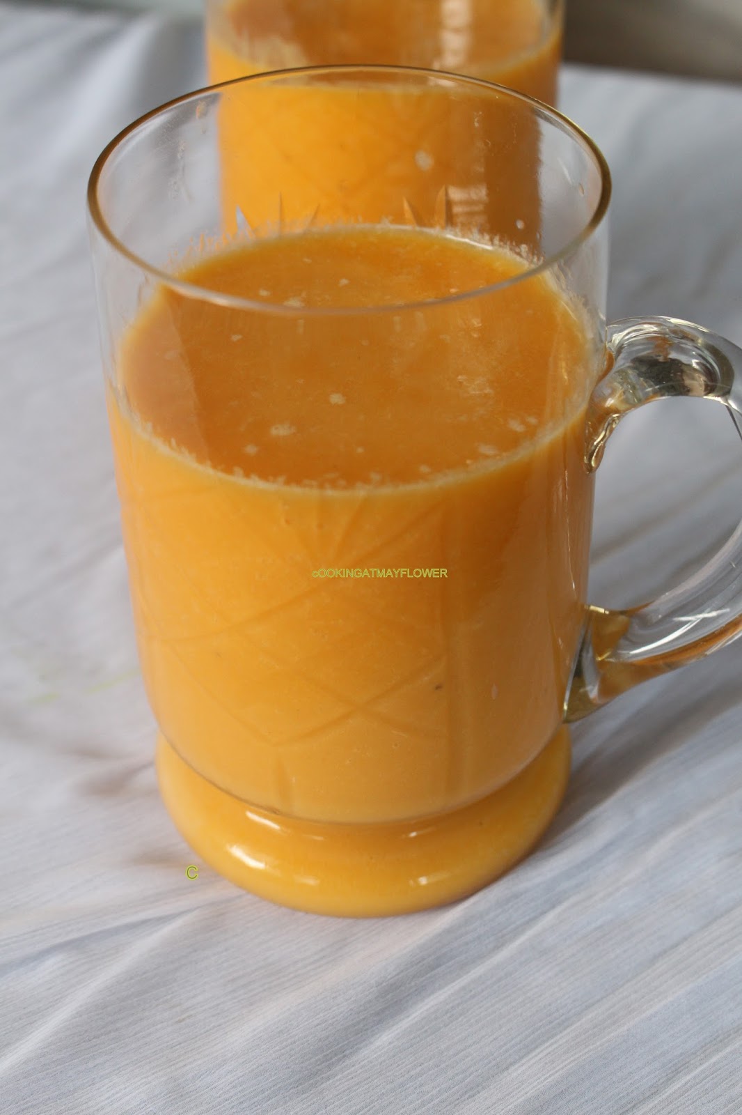 Cooking at Mayflower Papaya milk sherbet