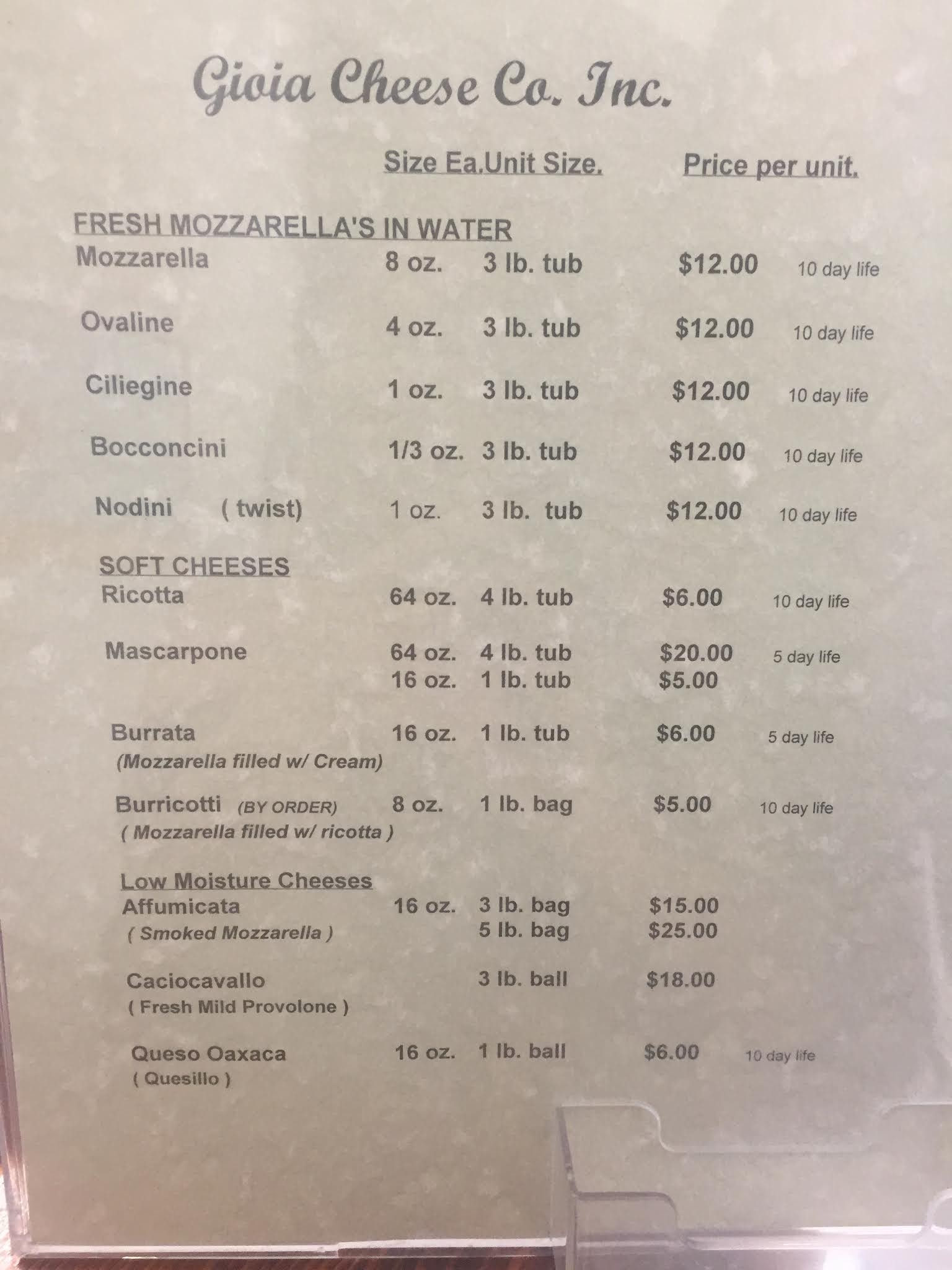 Follow My Bliss Gioia Cheese in El Monte