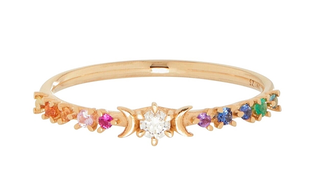 Rainbow stardust ring sale