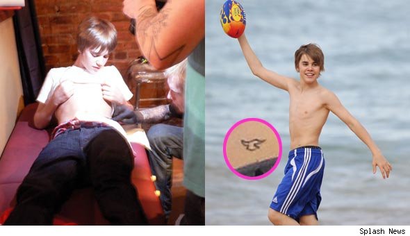 what is justin bieber tattoo of. pictures justin bieber