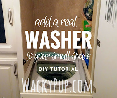 Amazing! Add a washer to your camper or tiny house! only 18" - full tutorial! Amazing! Add a washer to your camper or tiny house! only 18" - full tutorial!
