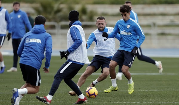 Málaga, el entrenamiento de hoy tuvo a tres jugadores del filial