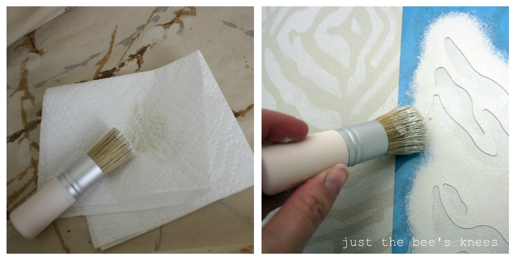 just the bee's knees: Thibaut inspired stenciled wall