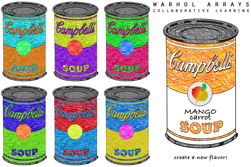 e is for explore warhol arrays