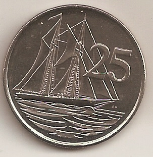 Queen Elizabeth II Tropical Fish Bermuda 1994-5 Cents Copper-Nickel Coin
