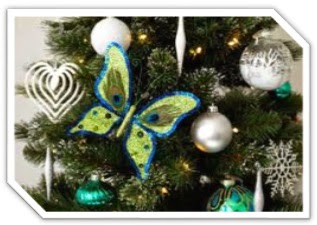 cómo hacer mariposas para el arbol de navidad