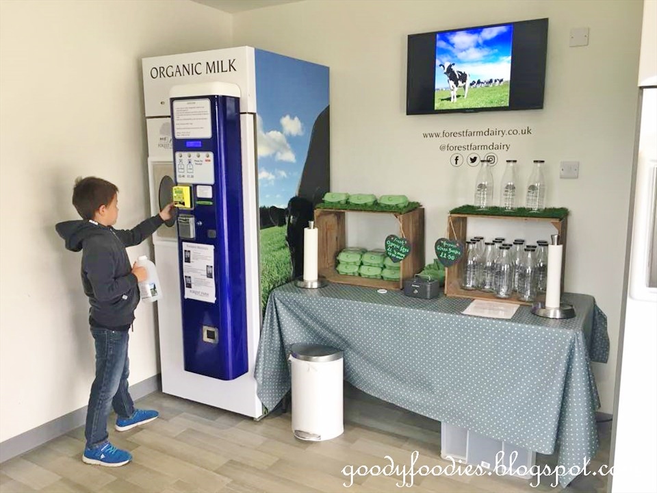GoodyFoodies Scotland's First Milk Vending Machine Forest Farm, Aberdeen