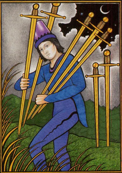 New Palladini Tarot 7 of Swords