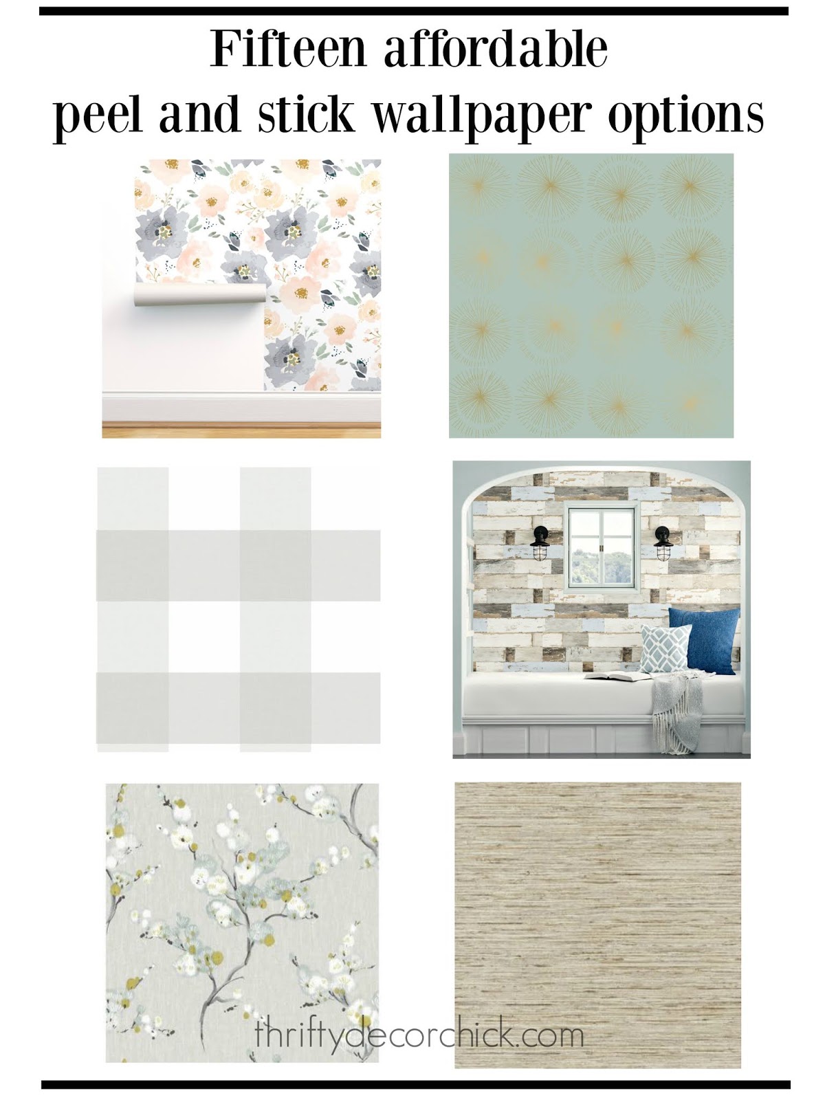 Fifteen affordable peel and stick wallpaper options 