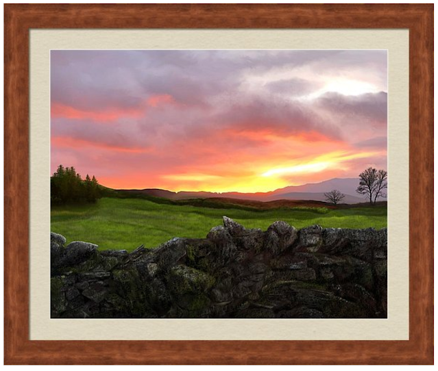 Glow Over A Dry Stone Wall by Mark Taylor