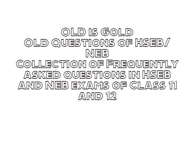 HSEB/ NEB Old Questions of English