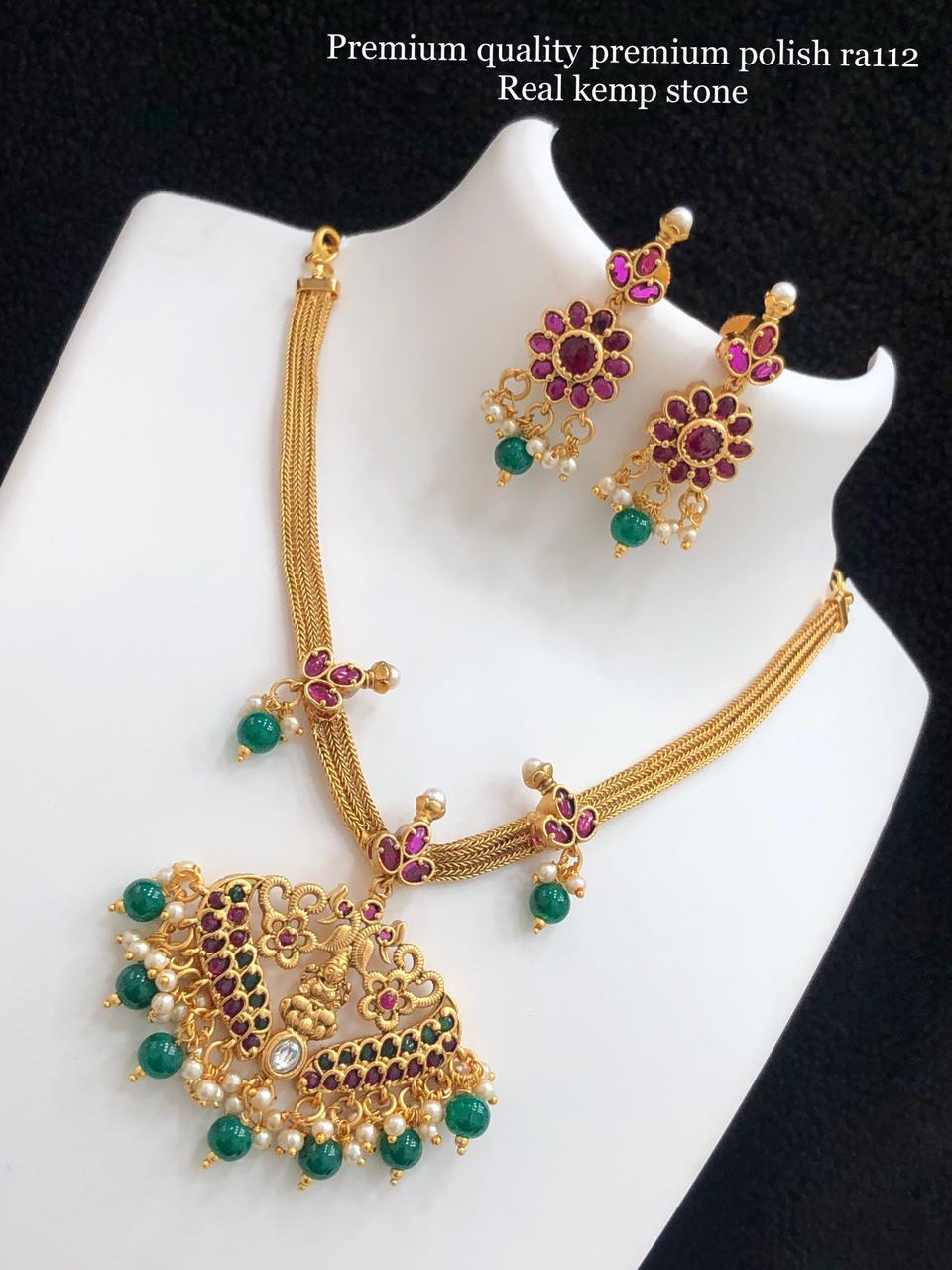 Short Kempu Necklace Collection - Indian Jewelry Designs