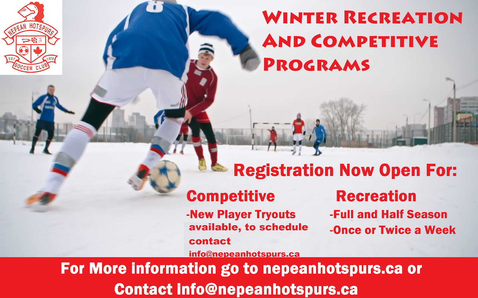 Briargreen Community Association Nepean Hotspurs Youth Winter Soccer Club