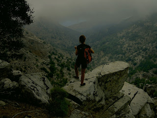 The Trail in Chalares Canyon Ikaria island, Greece