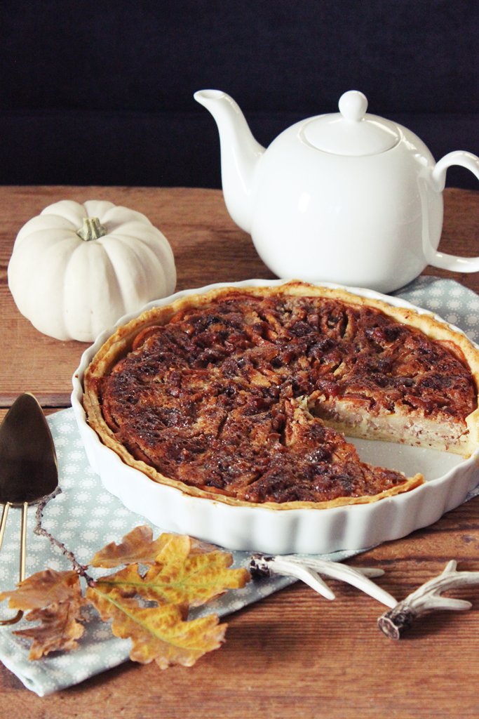 Birnen Tarte mit karamellisierter Maroni