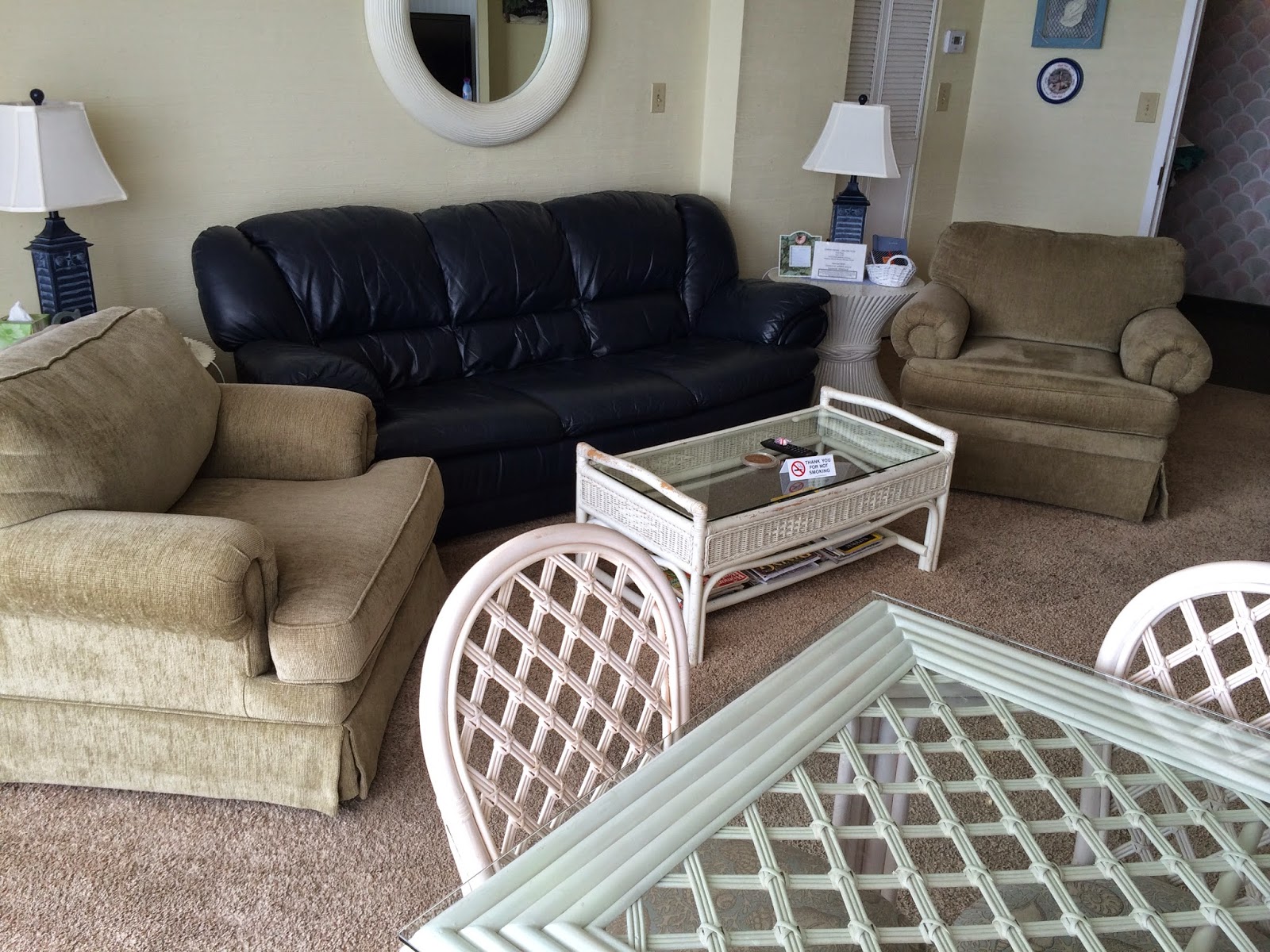 Daytona Beach Peck Plaza Oceanfront Rental Condo Living Area