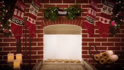 Christmas Stocking In The Trump Tower Elevator 2022 Krispy Kreme Offers Donut Waterfall Footage As Yule Log Fireplace  Alternative | Brand Eating